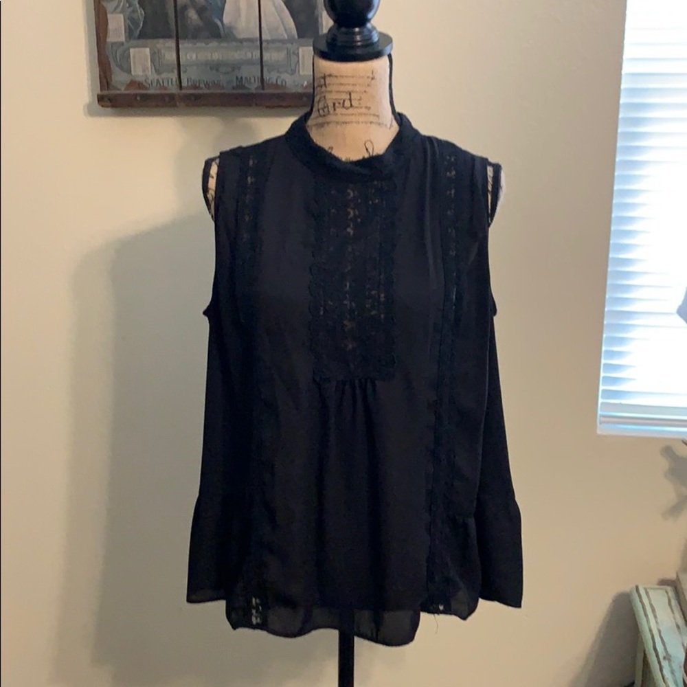 Sheer Lacy Sleeveless Top